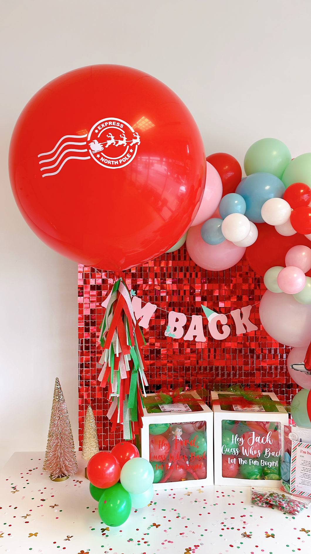 INFLATED Custom Jumbo Elf On The Shelf Helium Balloon with Tassel