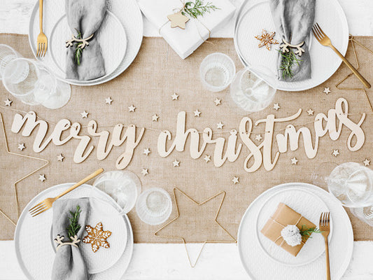 Wooden Merry Christmas Banner