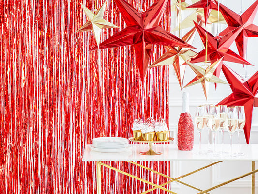 Red Fringe Curtain