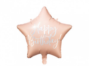 Happy Birthday Light Pink Foil Balloon