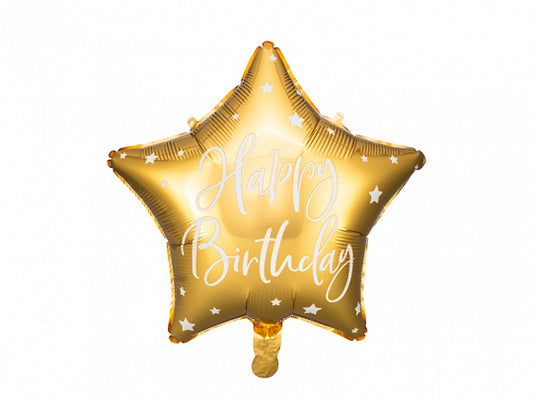 Happy Birthday Gold Foil Balloon
