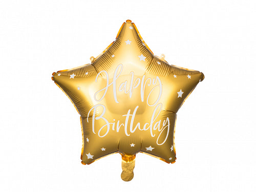 Happy Birthday Gold Foil Balloon