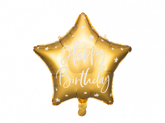 Happy Birthday Gold Foil Balloon
