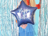 Happy Birthday Navy Blue Foil Balloon