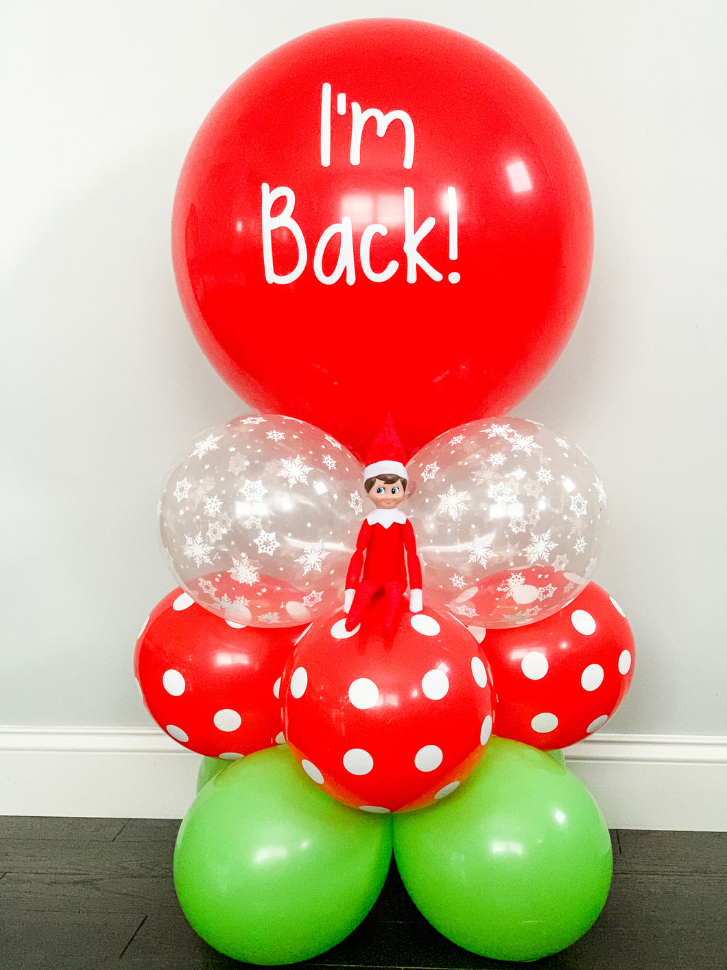 Elf Arrival Mini Stack Balloon Column