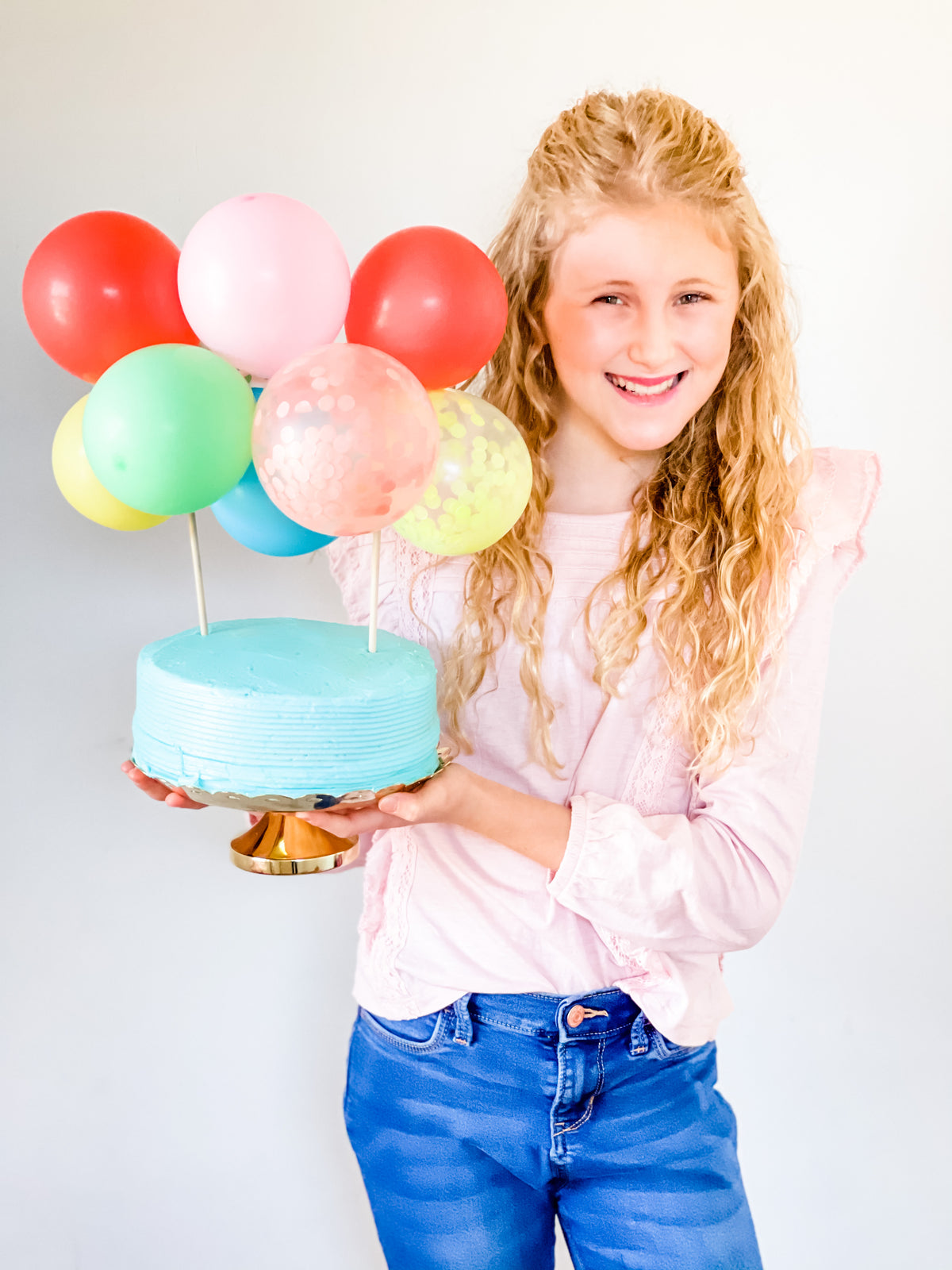 Rainbow Balloon Cake Topper