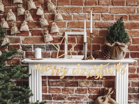 Wooden Merry Christmas Banner
