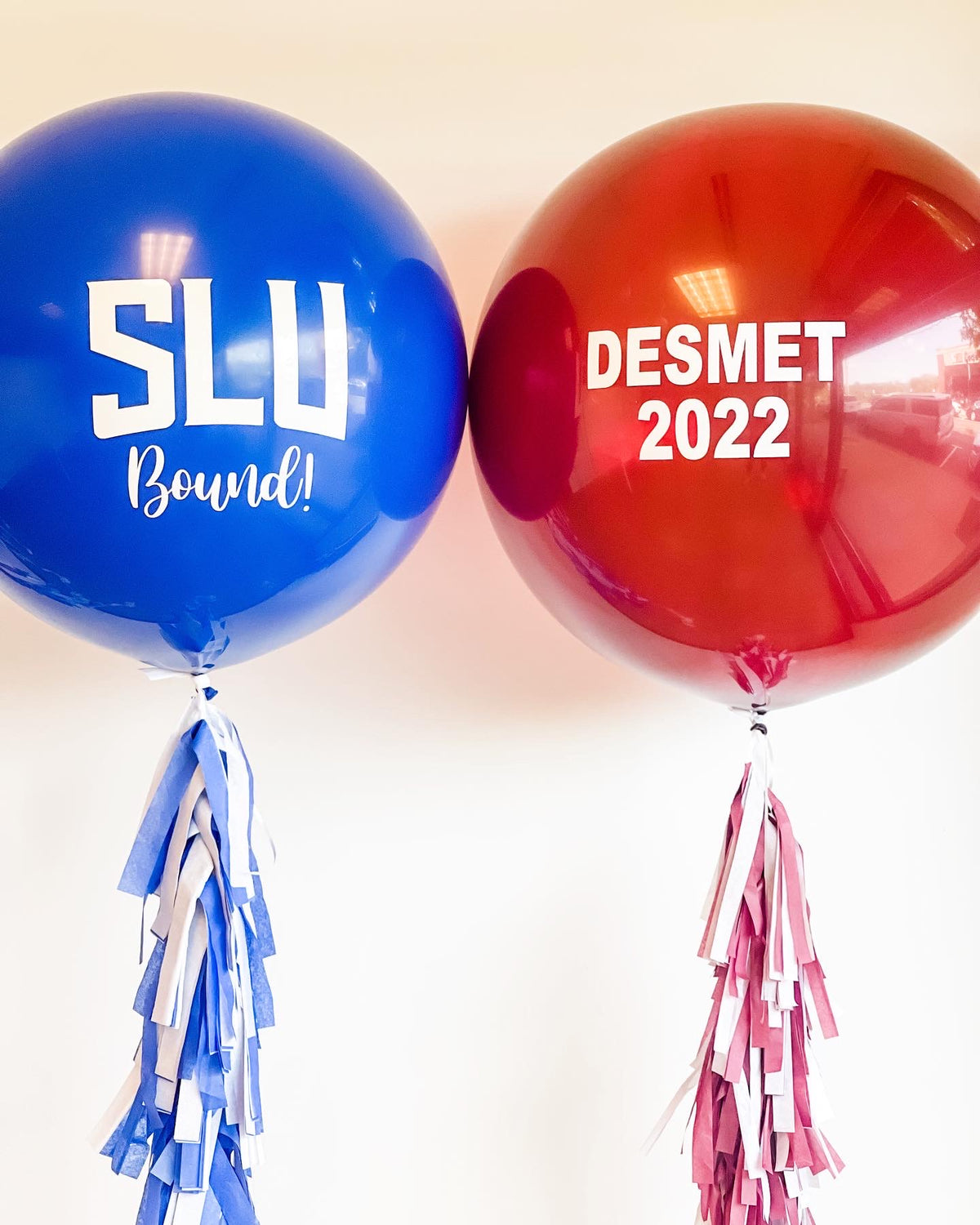 Custom Helium Jumbo Balloon + Paper Tassel Tail