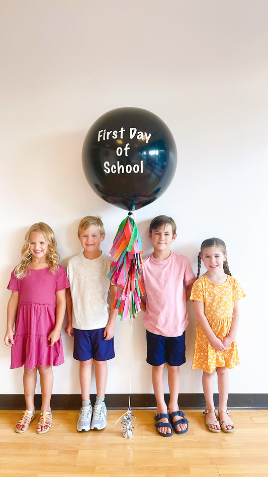 First Day of School/Grade Level Jumbo Balloon with Tassel Tail DIY Kit