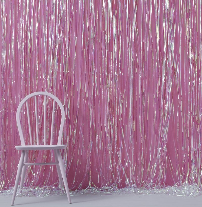 Candy Pink Fringe Curtain