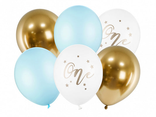 Blue One Balloon Set