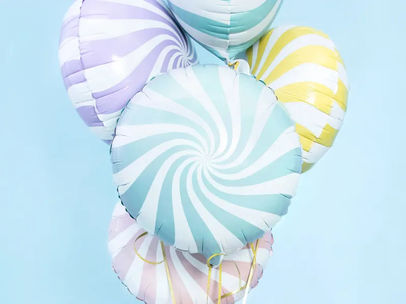 Light Blue Swirl Candy Balloon