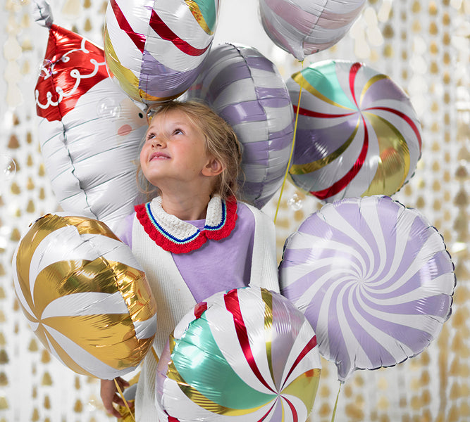 Light Lilac Swirl Candy Balloon