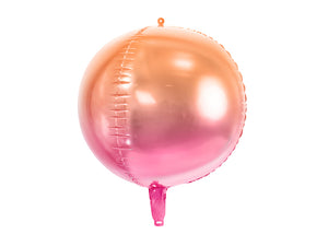 Ombré Orange & Pink Foil Balloon Ball