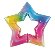 Opal Rainbow Linking Star Foil Balloon