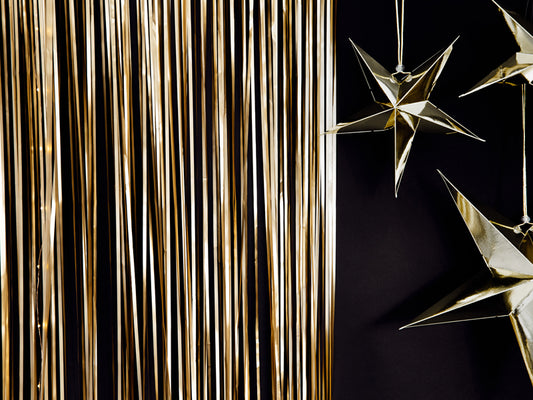 Gold Fringe Curtain