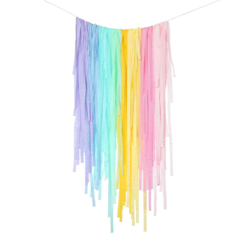 Pastel Rainbow Streamer Backdrop