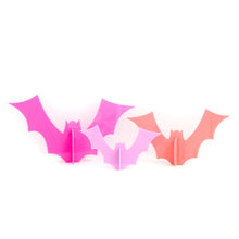 Pink Set Opaque Acrylic Bat Decorations