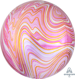Pink Marble Orbz Balloon