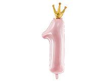 Light Pink Number 1 with Gold Crown