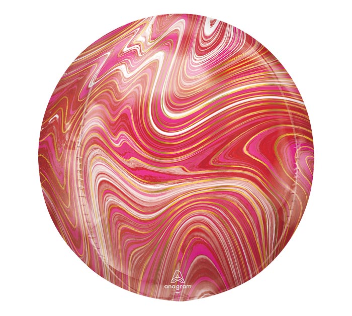 Pink Red Marble Orbz Balloon