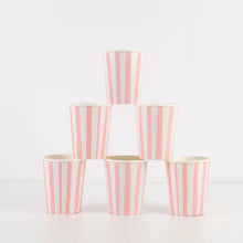 Pink Stripe Cups