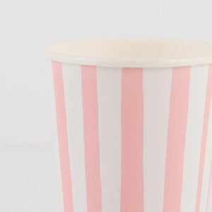 Pink Stripe Cups