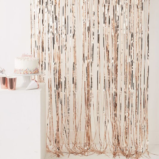 Rose Gold Fringe Curtain
