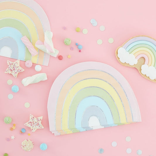 Rainbow Shaped Iridescent Napkins