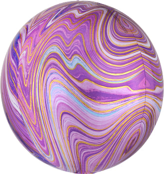 Purple Marble Orbz Balloon