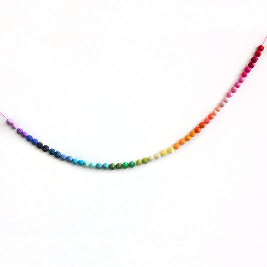 Rainbow Felt Ball Garland
