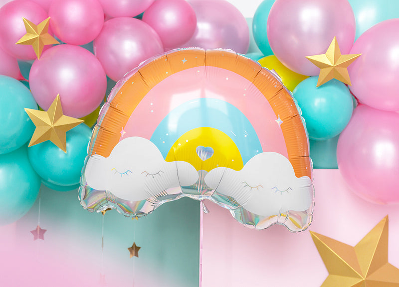 Rainbow foil balloon