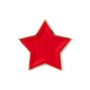 Red Star Gold Foiled Plates