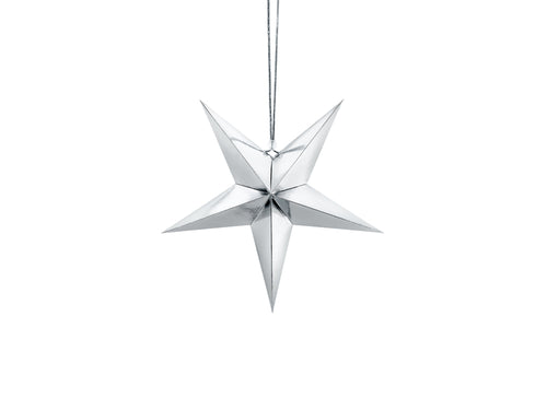 Silver Paper Star 30 cm