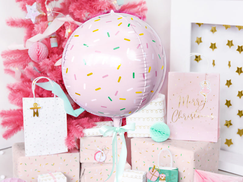 Sprinkle Light Pink Foil Balloon Ball
