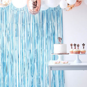 Matte Blue Curtain Backdrop